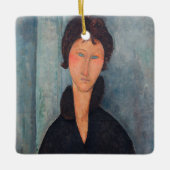 Amedeo Modigliani - Vrouw met blauwe ogen Keramisch Ornament (Voorkant)