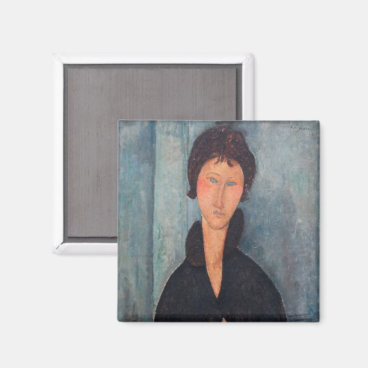 Amedeo Modigliani - Vrouw met blauwe ogen Magneet (Voorkant / Achterkant)
