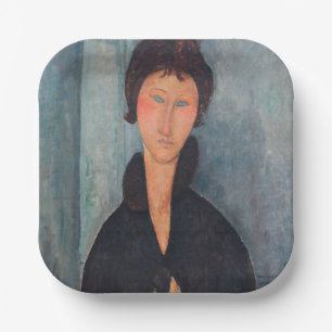 Amedeo Modigliani - Vrouw met blauwe ogen Papieren Bordje