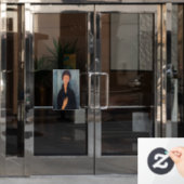 Amedeo Modigliani - Vrouw met blauwe ogen Raamsticker (Kantoordeur)