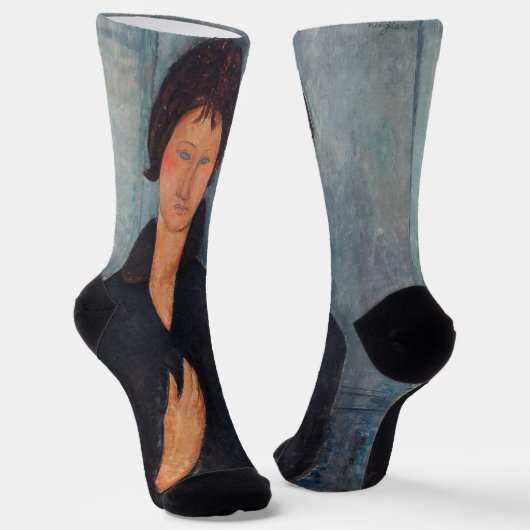 Amedeo Modigliani - Vrouw met blauwe ogen Sokken (Gebogen)