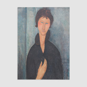 Amedeo Modigliani - Vrouw met blauwe ogen Tissuepapier