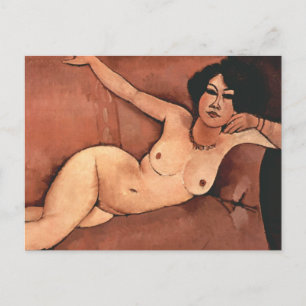 Amedeo Modigliani Vrouw Op Een Bank Briefkaart
