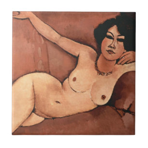 Amedeo Modigliani Woman on a Sofa Tegeltje