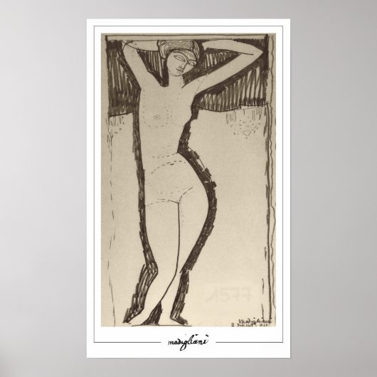 Amedeo Modigliani Zedign Art Poster #344 (Voorkant)