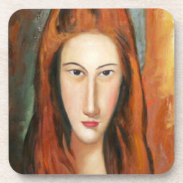 Amedeo Modigliani's Jeanne Hebuterne Portrait Bier Onderzetter