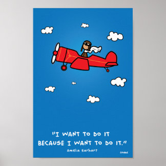 Amelia Earhart 8x12 poster (en zelfde ratio)