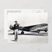 Amelia Earhart Briefkaart (Voorkant / Achterkant)