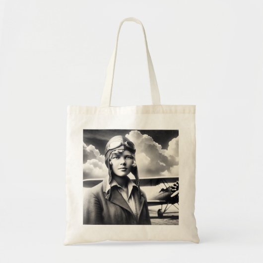 Amelia Earhart Célèbre Sac fourre-tout de devis de (Devant)