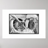 Amelia Earhart en haar Electra Propeller Poster (Voorkant)
