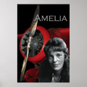 Amelia Earhart en haar Lockheed Electra Poster (Voorkant)