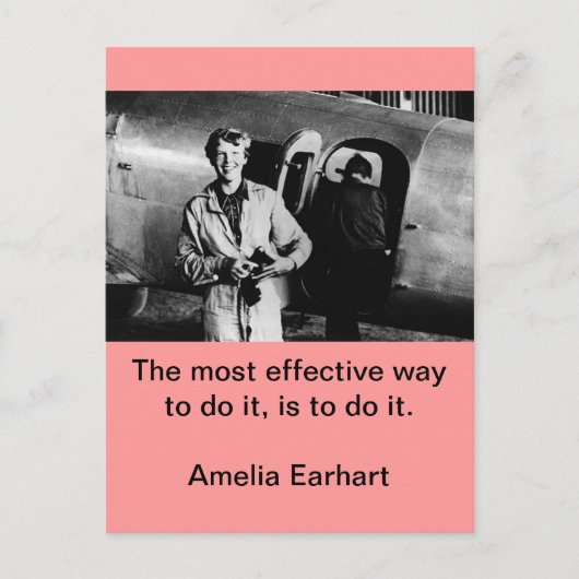  Amelia Earhart Foto Briefkaart (Voorkant)