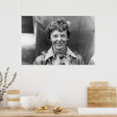 Amelia Earhart Foto en Hare Lockheed Electra Poster (Keuken)