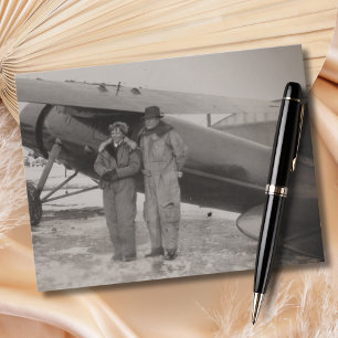 Amelia Earhart Foto Luchtvaart Vintage Briefkaart