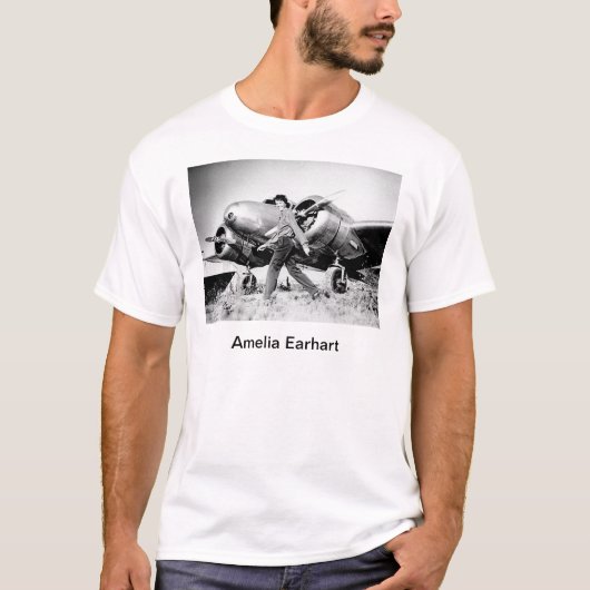  Amelia Earhart Foto T-shirt (Voorkant)