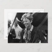 Amelia Earhart Fotoportret Briefkaart (Voorkant / Achterkant)