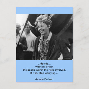 Amelia Earhart Fotoportret Briefkaart