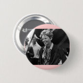 Amelia Earhart Fotoportret Ronde Button 5,7 Cm (Voorkant /achterkant)