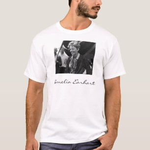 Amelia Earhart Fotoportret T-shirt