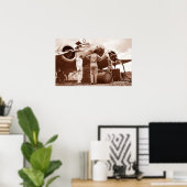 Amelia Earhart Lockheed Model 10 Electra 1937 Poster (Thuiskantoor)