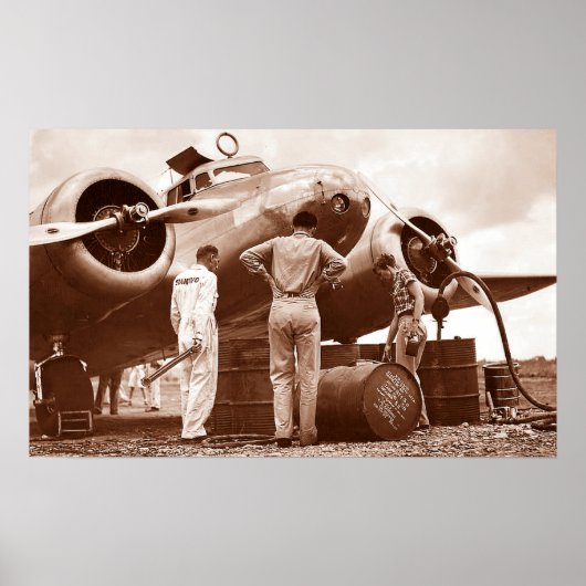 Amelia Earhart Lockheed Model 10 Electra 1937 Poster (Voorkant)