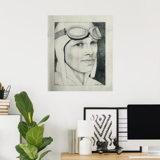 Amelia Earhart Poster (Thuiskantoor)