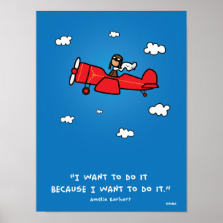 Amelia Earhart poster 18x24 (en dezelfde ratio)