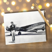 Amelia Earhart Zwart-Wit Foto, Verjaardag van de L Briefkaart
