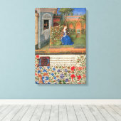 Amelia in de rosegarden canvas afdruk (Insitu (Houten vloer))