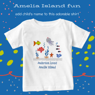 Amelia Island FL Fun Ocean Fish met de naam van he