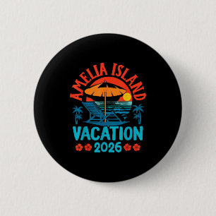 Amelia Island Florida 2026 Vakantie Strand Zomer V Ronde Button 5,7 Cm