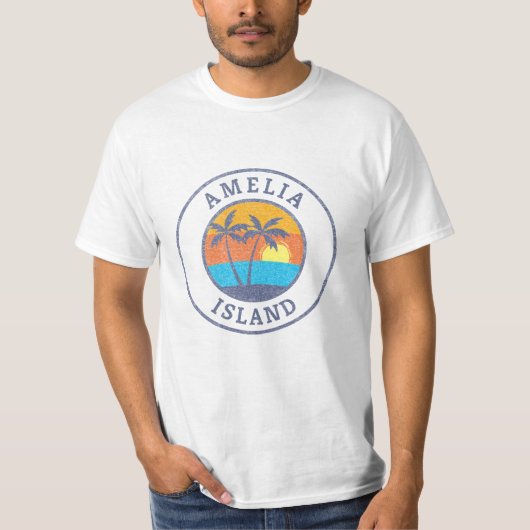 Amelia Island, Florida Faded Classic Style T-shirt (Voorkant)