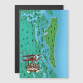 Amelia Island Florida reiskaart. (Voorkant / Achterkant)