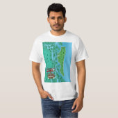 Amelia Island Florida reiskaart. T-shirt (Voorkant volledig)