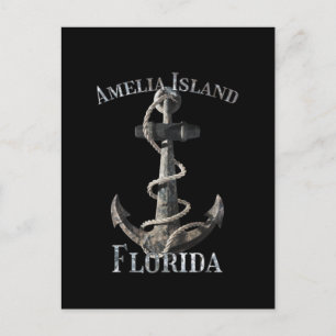 Amelia Island Florida Vacation Nautical Anchor Sai Briefkaart