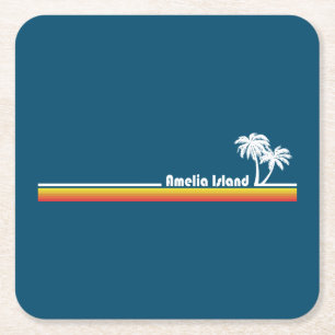 Amelia Island Florida Vierkante Kartonnen Onderzetter