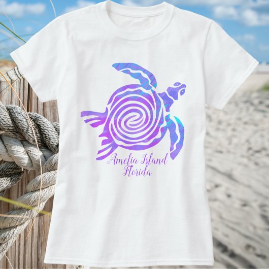 Amelia Island Florida Zee Turtle T-Shirt