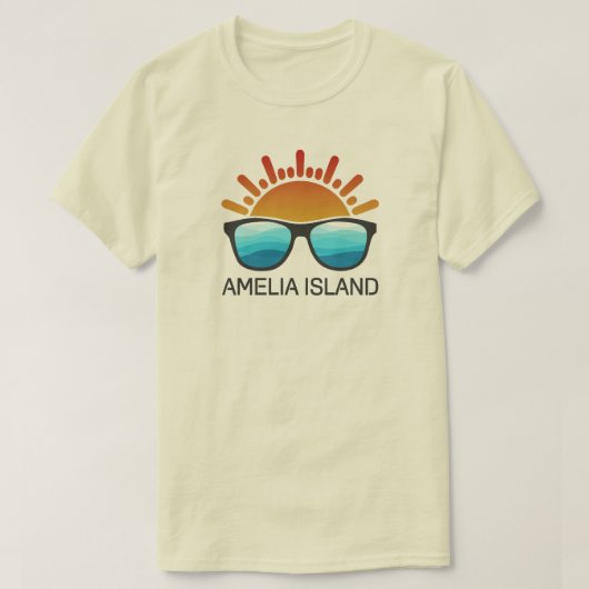 Amelia Island Florida Zonnebril T-shirt (Design voorkant)