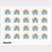 Amelia Island Florida Zonnebril Vierkante Sticker (Vel)