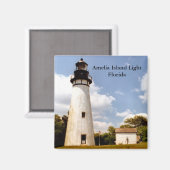 Amelia Island Light, Floride Magnet (Recto/Verso)