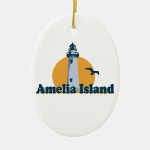 Amelia Island - Lighthouse Design. Keramisch Ornament
