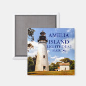 Amelia Island Lighthouse, Florida Magnet Magneet (Voorkant / Achterkant)