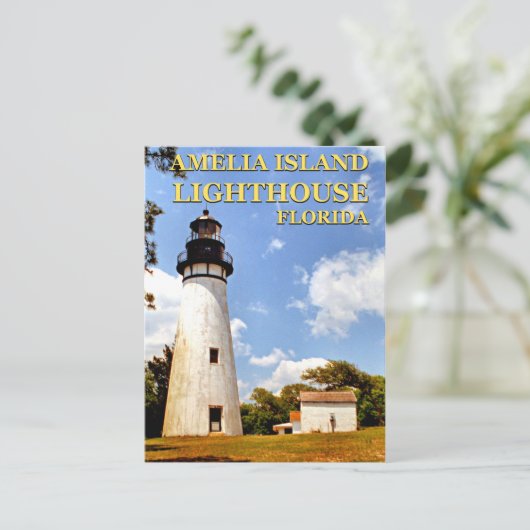 Amelia Island Lighthouse, Floride Carte postale (Debout devant)