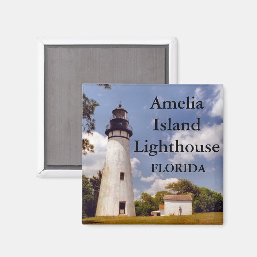 Amelia Island Lighthouse, Floride Magnet (Recto/Verso)