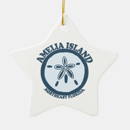 Amelia Island - Sand Dollar. Keramisch Ornament (Voorkant)