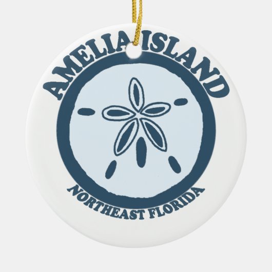 Amelia Island - Sand Dollar. Keramisch Ornament (Voorkant)