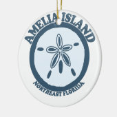Amelia Island - Sand Dollar. Keramisch Ornament (Links)