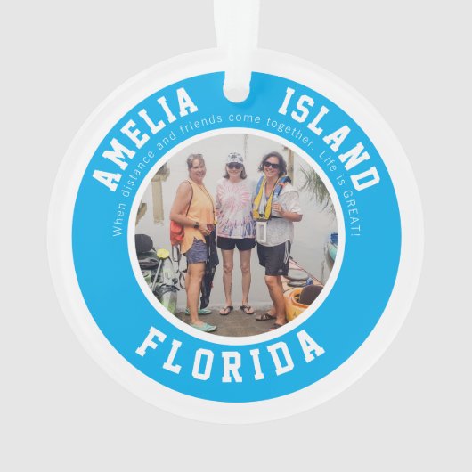 Amelia Island Vakantie Souvenirs Ornament (achterkant)