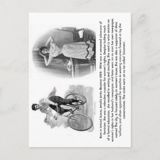 Amelia Jenks Bloomer Briefkaart (Voorkant)