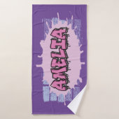 Amelia Jouw naam Graffiti Bath Beach Towel Badhanddoek (Badhanddoek)